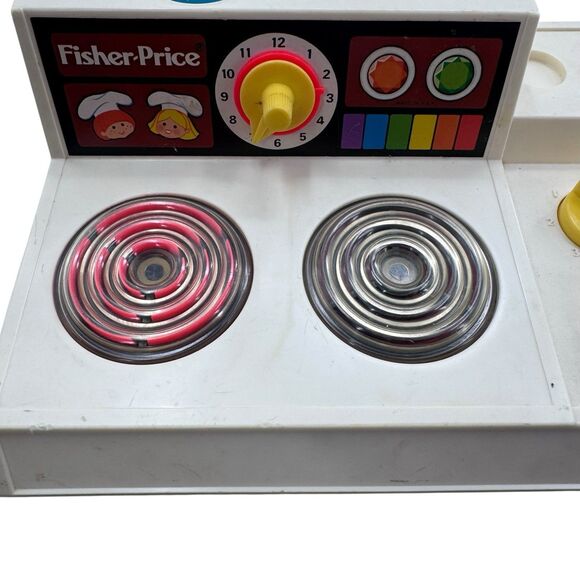Vintage 1978 Fisher Price Cook Top Stove Magic Burners Bell #919 Pretend Play - Picture 11 of 16
